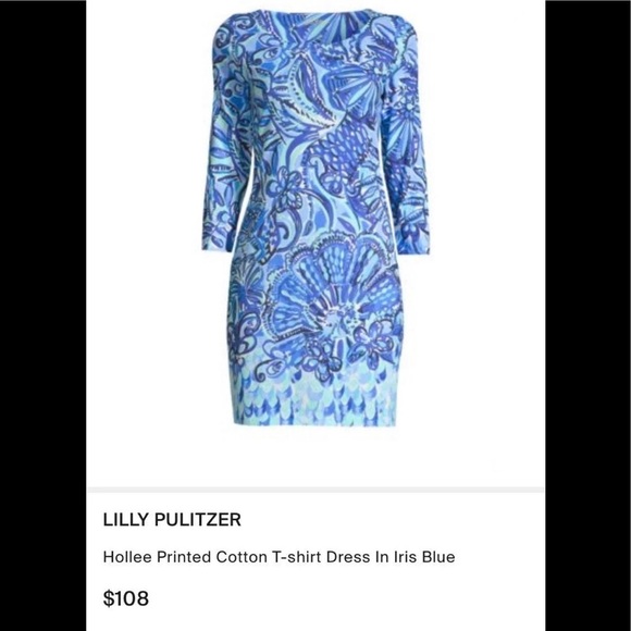 NWT Lilly Pulitzer Hollee Dress Iris Blue XS - Picture 11 of 11